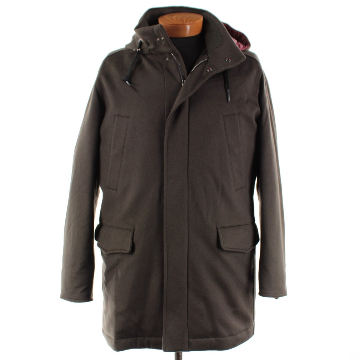size52☆美品☆キトン kiton スーパー150’s製段返り３釦ジャケット Kired Kiton NWT Kang 2 Cashmere Hooded Down Jacket Size 52 (L US