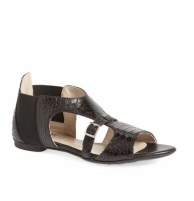 AGL Attilio Gusti Leombruni  Euro 2  snake print Sandals EUR 36.5, Black 2023