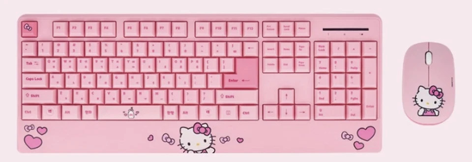 Sanrio Hello Kitty Wireless Keyboard Mouse Combo Set Korean & English / Tracking