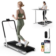 3-in-1 Folding Treadmill w/ Smart Apps Remote Control LED Display and Speakers
