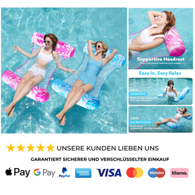 Sloosh 2 Packungen Hängematte Pool Floats Erwachsene 4 in 1 Mehr