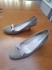 LK Bennet Beige Suede Kitten Heel Shoes 38