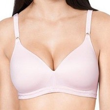 Warners Women Cloud 9 Wireless Bra Pink 36D Lightly Lined Soft Comfort NWT