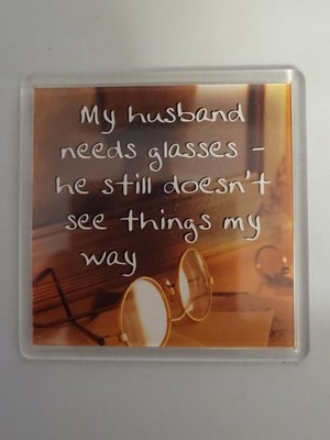 Lustiger Ehemann braucht Brille sieht die Dinge immer noch nicht auf meine Weise Spruch Kühlschrankmagnet