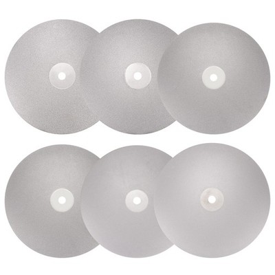Diamond Flat Lap Disc Set 8'' x 1/2'' Arbor 240/320/600/800/1200/3000 Grit