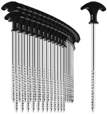 36x Zeltpfähle aus Stahl - robuste Bodenpfähle mit Gewinde