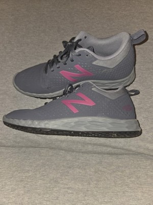 New Balance 806 Gray Pink Black Low Top Lace Up Slip Resistant Athletic Sneaker