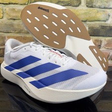 Mens Size 11 - Adidas Adizero Evo SL Running Shoes Cloud White Royal Blue JS4494