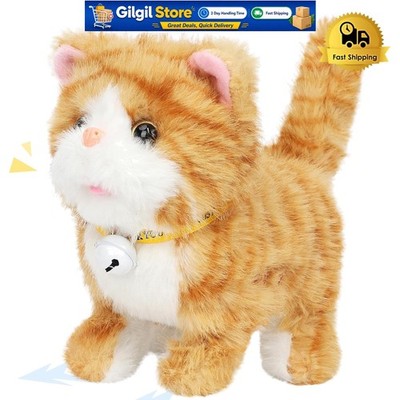 Cute 7-Inch Plush Kitty: Walking, Talking, and Singing Toy for Joyful Playtime