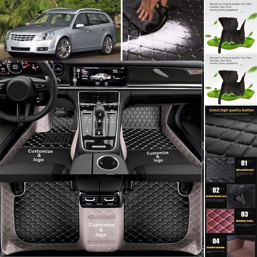 For Cadillac BLS Car Floor Mats All Weather Protection Floor Liners Foto 2 de 4