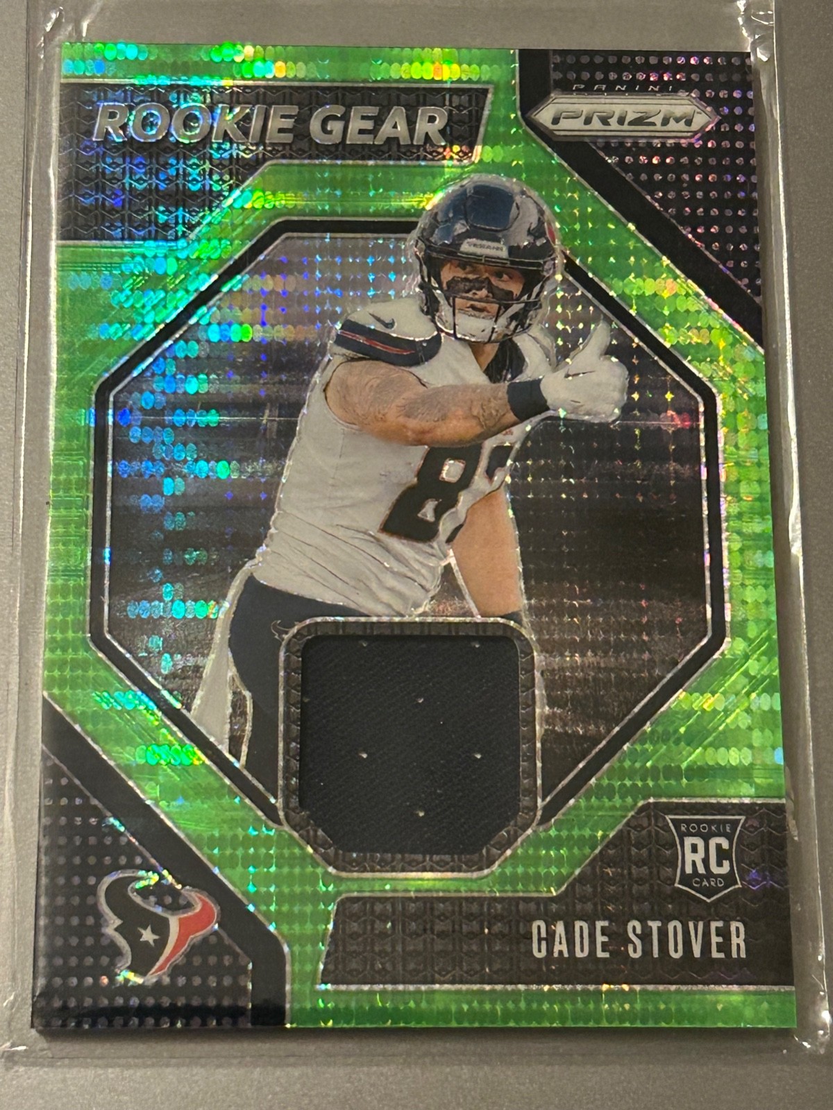 CADE STOVER RC 2024 PANINI PRIZM ROOKIE GEAR GREEN PULSAR PATCH