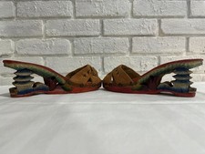 Hand carved wooden shoes WWII