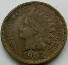 US 1902 Indian Head Cent  **