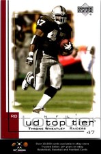 2001 Upper Deck Top Tier FOOTBALL #124 Tyrone Wheatley