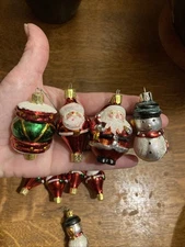 Lot of Mini Glass Christmas Ornaments Small Tree Assortment 