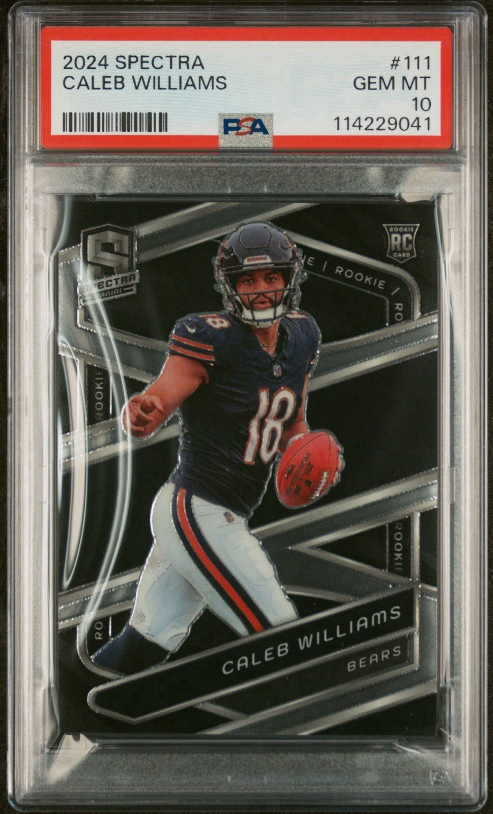 2024 PANINI SPECTRA CALEB WILLIAMS #111 ROOKIE RC LOW POP! PSA 10 💎 GEM MT 💎