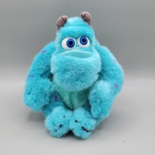 Disney Parks Sulley Plush Stuffed Animal Monsters Inc. Pixar Blue Fur 7" Tall