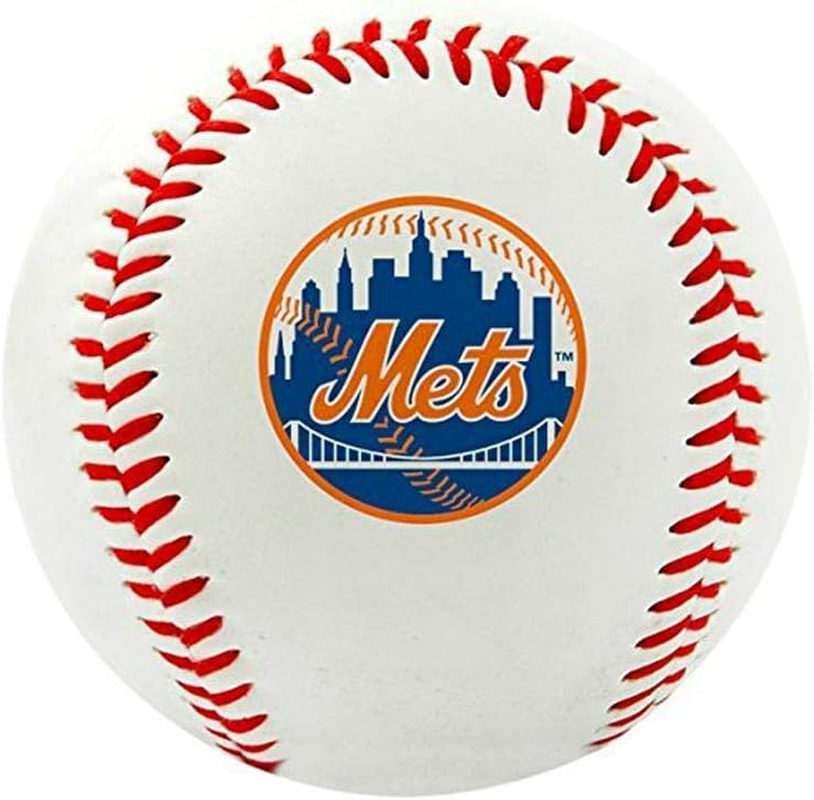 Rawlings | MLB Team Logo Baseball | New York Mets | Official | White