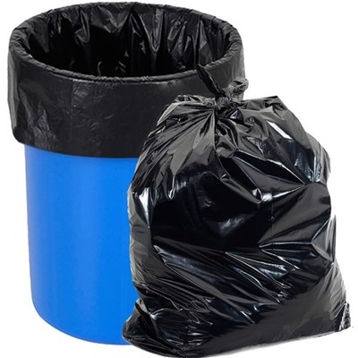 Robuste schwarze Müllbeutel 55L, 100 Stück    für alle Arten von Abfällen