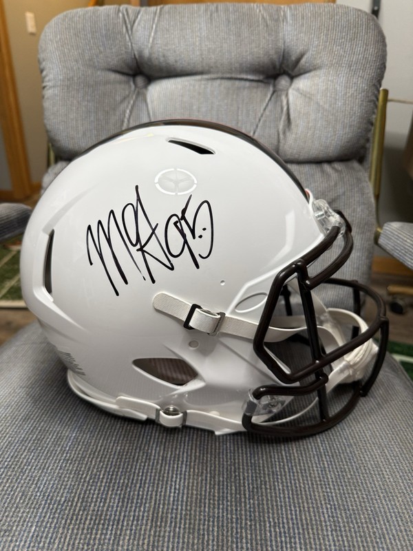 Myles Garrett Browns Signed Authentic Football Helmet (BAS Auth.) Alternate