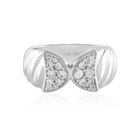 Cavill Zirkonring Damenring Sterlingsilber Platin 0,43Ct Rundschliff