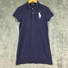 Polo Ralph Lauren Dress Medium Navy Blue Mesh Mini Preppy Sport Golf Pony Tennis