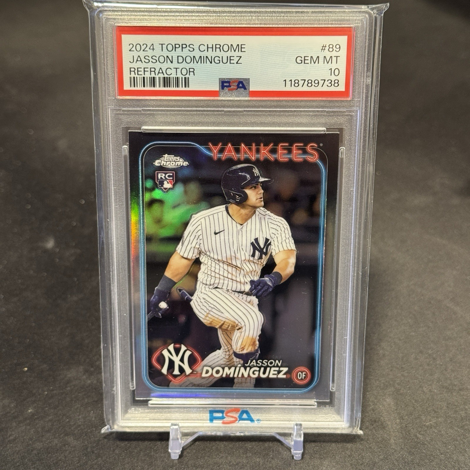 2024 Topps Chrome Refractor Jasson Dominguez Rookie #89 PSA 10