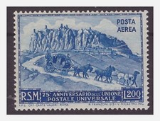 SAN MARINO 1950 -  UPU  LIRE  200    POSTA AEREA   NUOVO  ** MNH