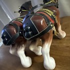 Vintage Pair Clydesdale Porcelain Horse Statues — photo 9