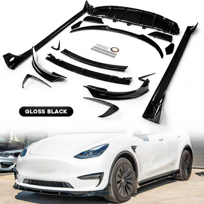 Fits Tesla Model Y 2020-2024 Fast Style Glossy Black ABS Full Body Kit Aerokit