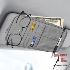 Car Sun Visor Organizer Auto Accessories Sunglass Holder For Car Multi Gray Car Sun Visor Organizer Auto Accessories Sunglass Holder For Car Multi Gray