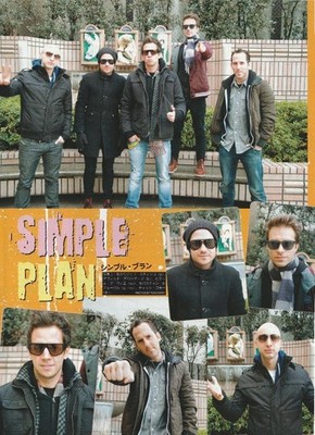 Simple Plan teen magazine pinup clipping Japan pix sun glasses picture rock idol