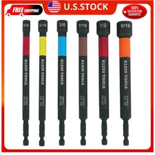 Klein Tools 32930 SAE Magnetic Impact Nut Setter Set 6 Piece Color Coded Driver