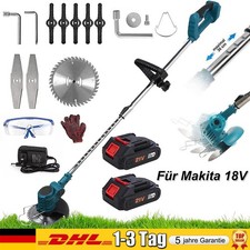 Elektro Akku-Rasentrimmer Mit 2 Akku und Ladeger&auml;t Freischneider Motorsense900W