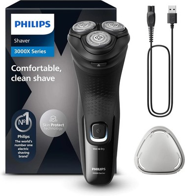 PHILIPS Elektrorasierer Series 3000X - Elektrischer Wet & Dry Rasierer für Herren - NEU