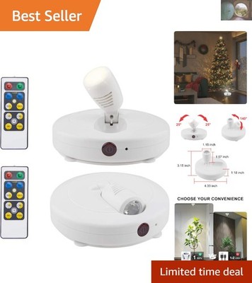 Versatile LED Puck Lights with Timers - Illuminate Art and Plants Effortlessly