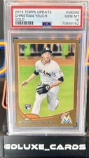 2013 CHRISTIAN YELICH TOPPS UPDATE GOLD #US290 /2013 PSA 10 GEM MINT RC ROOKIE