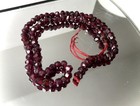 Natural GARNETS Faceted Round Garnet Beads 4-4.5mm 11" Strand  — photo 1
