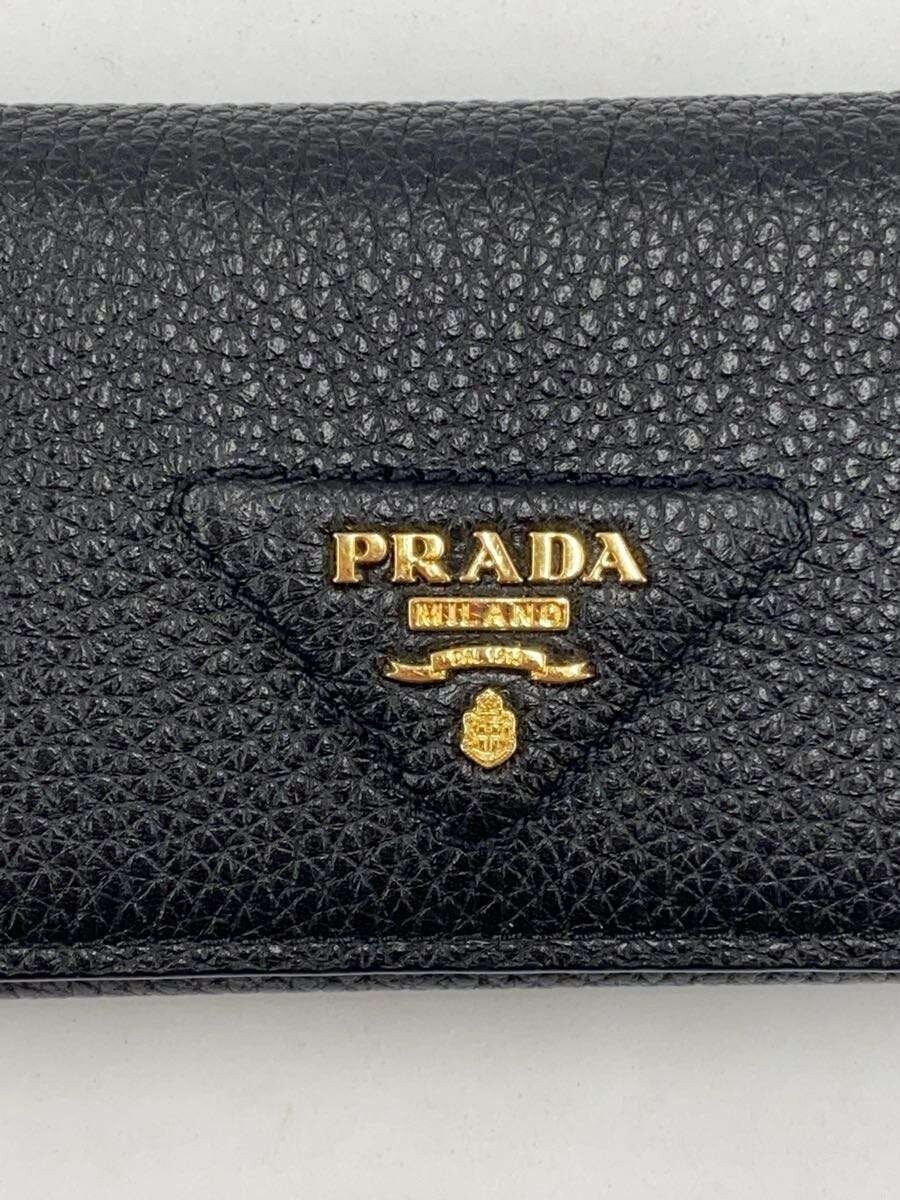 PRADA Saffiano Leather Card Case, Black, Women's, 1MC110 thumbnail 3