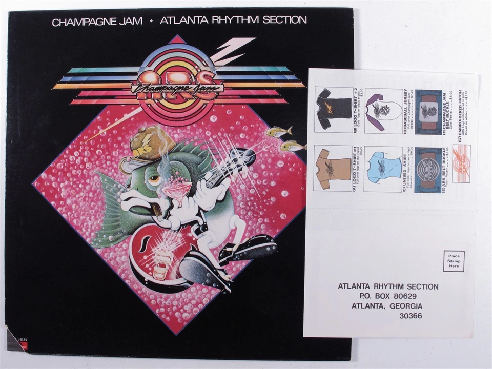 ATLANTA RHYTHM SECTION Champagne Jam POLYDOR LP VG++ with merch insert a - Image 3 of 3