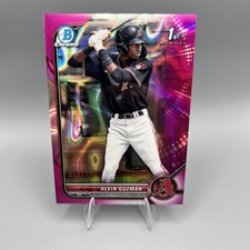 2022 Bowman Chrome #BCP-18 Alvin Guzman Fuchsia Lava Refractor /199