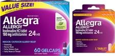Allegra Adult 24-Hour Allergy Relief Gelcaps, Non-Drowsy Indoor M1