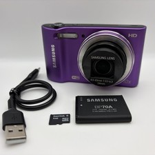 Samsung WB31F Digital Camera 16.2MP Purple Tested w/ battery, SD Card  charger