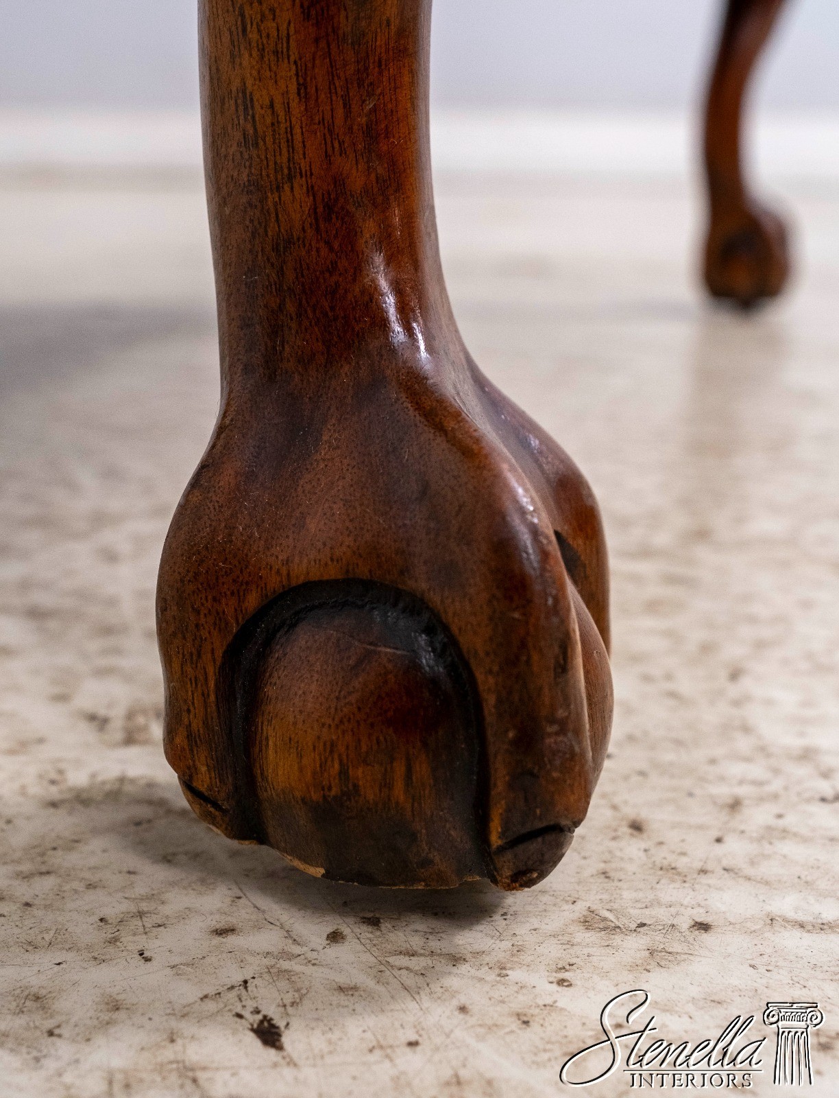 70082: SOUTHWOOD Ball & Claw Wing Back Upholstered Chair