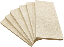 Paquete de 6 ladrillos cortafuegos de 9x4,5x3/4 pulgadas para estufa de leña vermiculita de alta temperatura