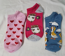 Women's Low Cut Novelty Fashion Socks Shoe Sizes 4-10