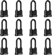 Rust-Resistant Heavy Duty 4-Digit Outdoor Combination Lock - 12 Pack Convenience