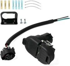 7 Way & 4 Flat Trailer Tow Hitch Wiring Plug Receptacle & USCAR Connector