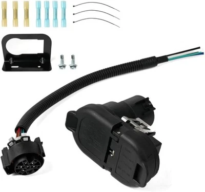 7 Way & 4 Flat Trailer Tow Hitch Wiring Plug Receptacle & USCAR Connector - Bild 1 von 4