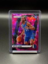 2024-25 Panini Prizm Melvin Ajinca Pink Cracked Ice Rookie Dallas Mavericks #255